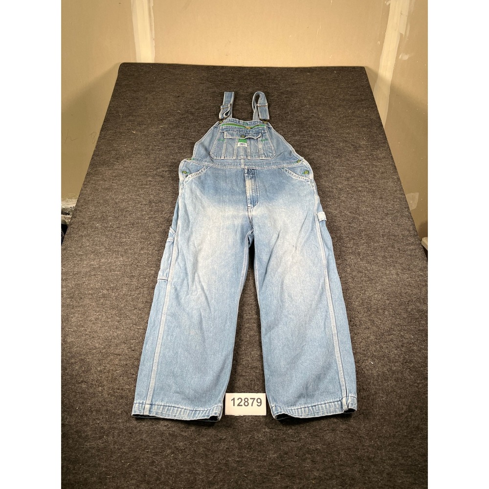 Liberty Carpenter Bib Overalls Mens 38x24 Blue Denim Workwear Utility Pockets